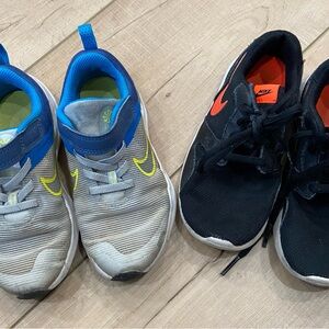 Nike Kids Shoes - Black and Gray 2 sizes 10.5 and 11